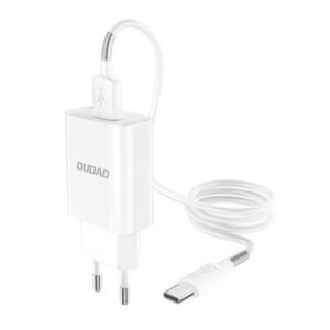 Carregador tomada USB + cabo + TYPE-C DUDAO A3EU 2.4A BRANCO
