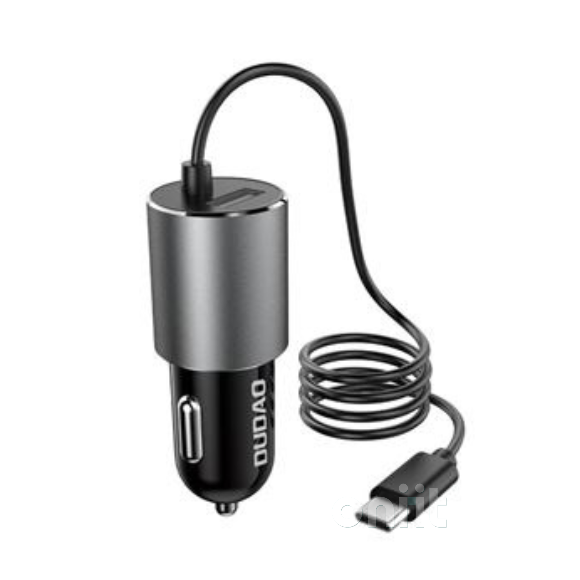 Adaptador isqueiro USB C/ CABO TYPE-C DUDAO PRETO